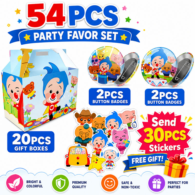 Plyo Box Set - PLIM Cartoon Pattern Paper box Brooch
