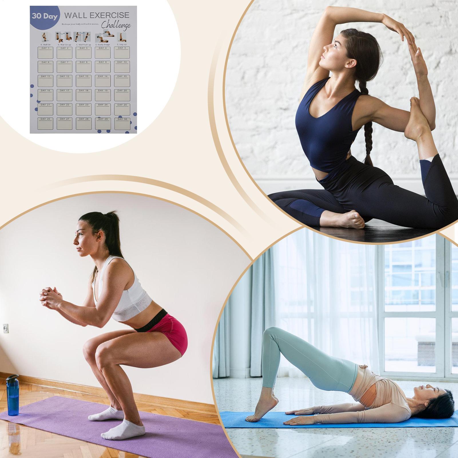 Workout Plan Home Gym - Wall Fitness Planner 30 Days Home
