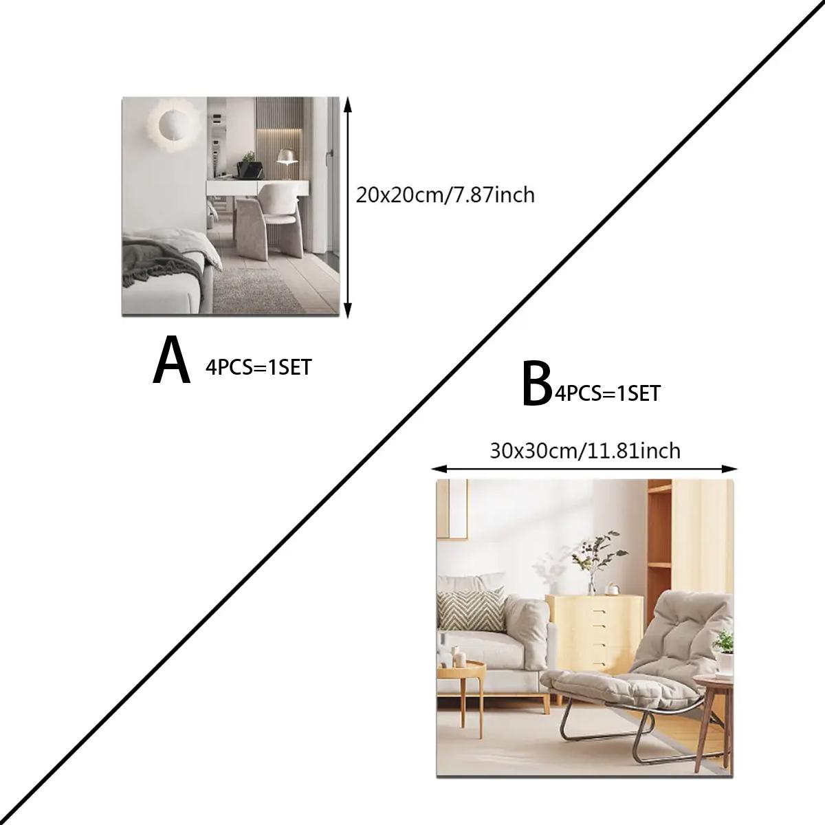 4Pcs Acrylic Mirror Wall Stick - Home Gym Installation review and price