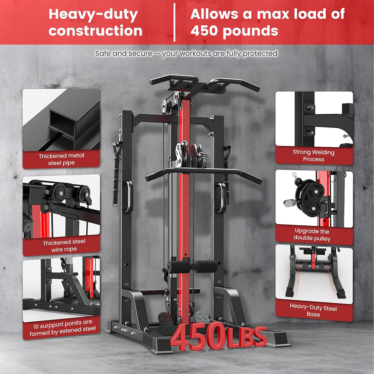 Pooboo Home Gym Machine - High - Home Gym All In One review and price