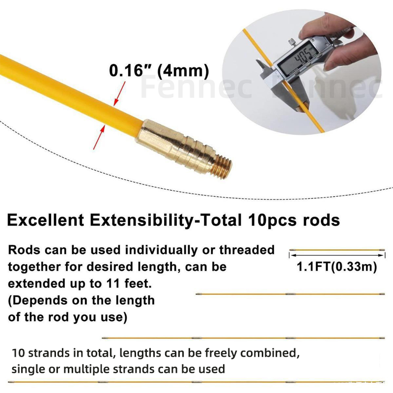 10Pcs 33CM/45CM/58CM Fiberglas - Cable Pulley System review and price