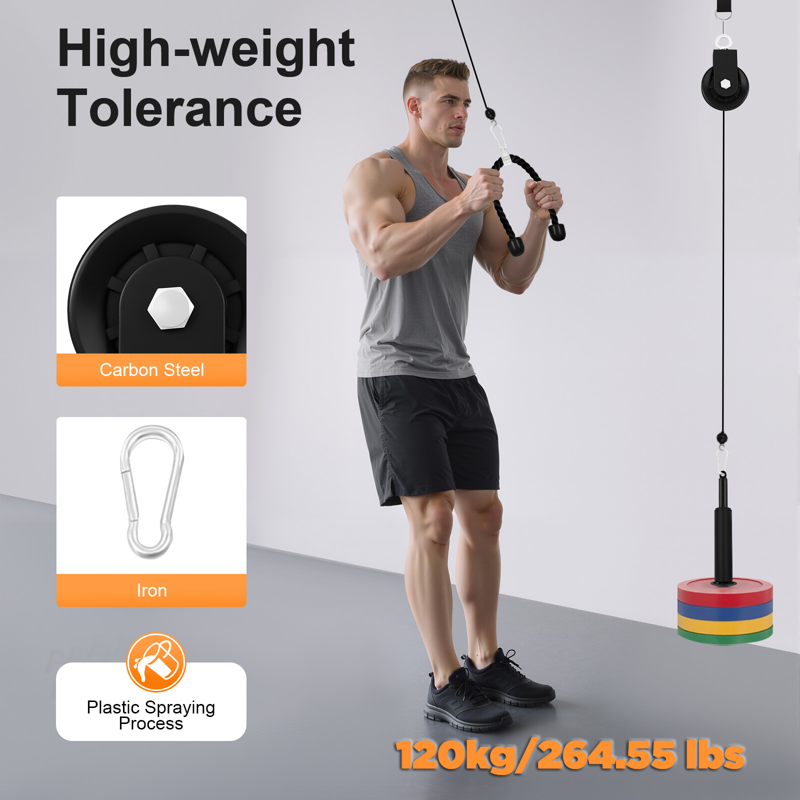 120kg Cable Pull Fitness Syste - Cable Pulley System review and price