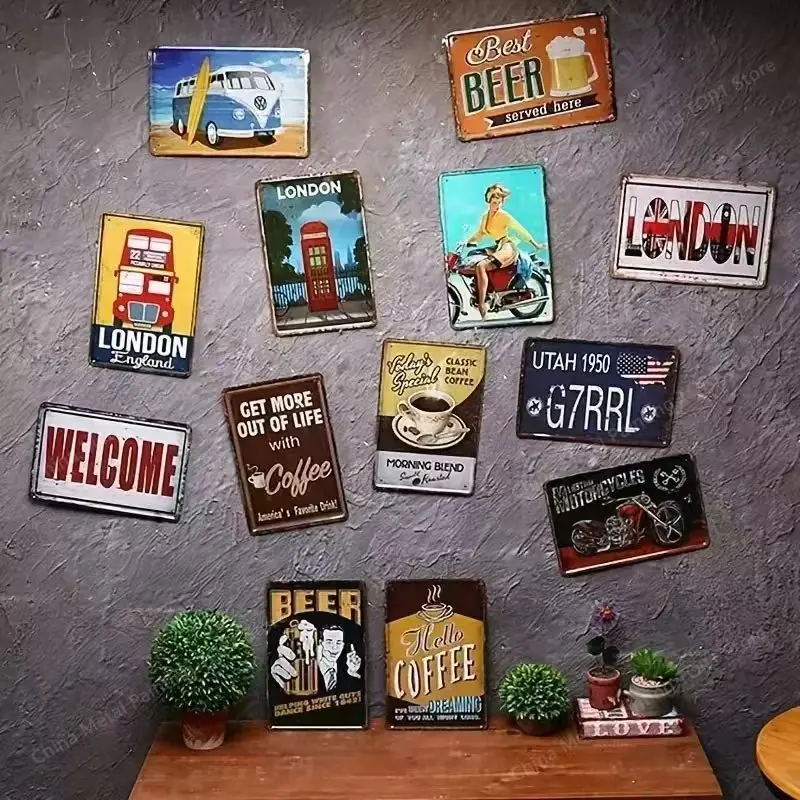 Vintage Metal Wall Art Sign, E - Home Gym Living Room Ideas review and price