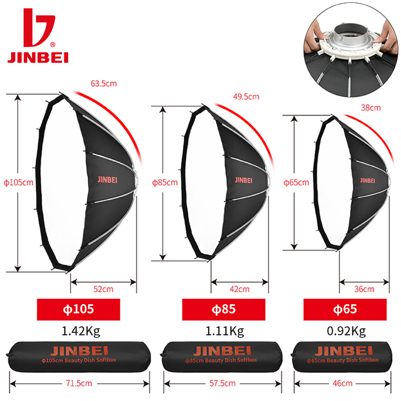 JINBEI 105 Portable Quick Open - Plyo Box Set review and price